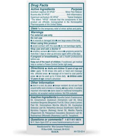Frankincense & Myrrh Arthritis Pain Relief Oil - Fast Acting 2oz Essential Oil Blend for Joint Pain - 1 Pack - Buy Online on GoSupps.com