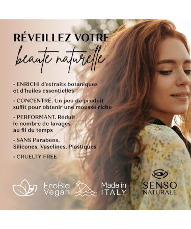 Senso Naturale Solid Shampoo and Conditioner Anti-Hair Loss Stimulating for Fragile Hair Stimulates Hair Growth 100% Organic Natural and Vegan pH 4.5-5.5 (2 in 1) - Buy Online on GoSupps.com