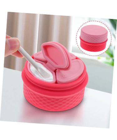 Healeved 1 Set Cream Box Cream Holder Silicone Container Toiletry Container for Travel Lotion Dispenser Jar Travel Cream Jar Cream Jar with Spoon Empty Container Travel Makeup Jar 6.5X6.5X4.5CM Pink - Buy Online on GoSupps.com