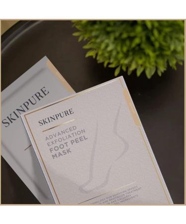 SKINPURE Advanced Exfoliating Foot Mask (Jasmine) Removes Dead Skin Dry Cracked Feet and Calluses - Home Foot Spa Treatment - Best Gift for Women Men