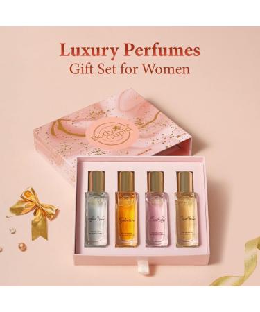 Luxury Perfume Gift Set For Women 4X20 Ml | Long Lasting Premium Fragrances | Aqua Wave | Secret Love | Seductive | Sweet Passion | 80 Ml - Buy Online on GoSupps.com