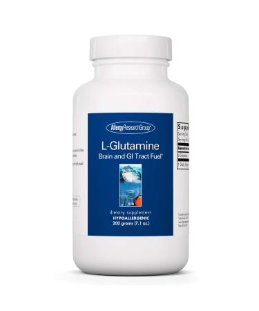 Allergy Research Group L-Glutamine Powder - Gut Health for Men & Women Free Form Amino Acid Pure 4.7g Supplement - 7.1 Ounce
