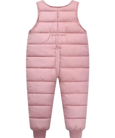 Happy Cherry Baby Winter Pants - Infant Boys Girls Snow Bib Trousers | Toddler Windproof Snowsuit Bottoms with Elastic Waist and Zipper | Pink Outerwear Clothes - Buy Online on GoSupps.com