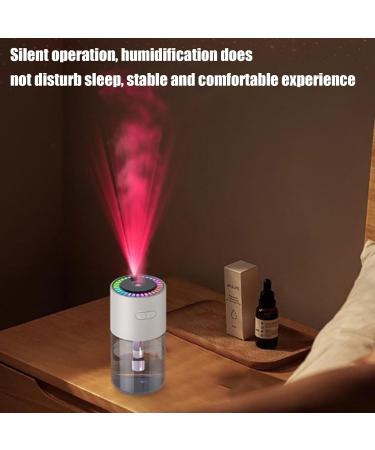 Desktop Humidifier - 280ml Facial Mister Desk Personal Air Humidifier - Rechargeable Cool Mist Humidifiers with Starry Projector Personal Desktop Humidifier for Bedroom Nightstand White - Buy Online on GoSupps.com