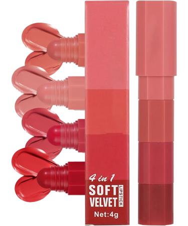 Kit de rouge l vres ensemble de rouge l vres Ensemble brillant l vres Ensemble de maquillage de rouge l vres mat imperm able 4 pi ces ensemble de brillant l vres Portable longue dur e po - Buy Online on GoSupps.com