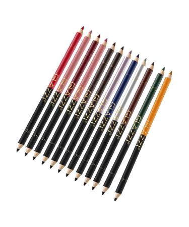Ipetboom 12pcs Lip Liner Eyeliner Eyebrow Pen Pencil Eyeliner Waterproof Lip Liner Makeup Pen Lips