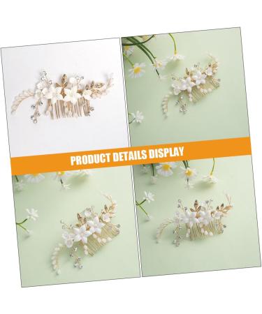 FRCOLOR Bridal Headwear Metal Hair Comb Bridal Hair Clips Womens Headpiece Bride Hairpin Comb Clips for Hair Decorative Hair Combs Hair Comb Clips Wedding Hair Accessories for Bride - Buy Online on GoSupps.com