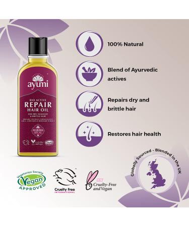 Ayumi Bio-Active Repair Hair Oil - Vegan, Cruelty-Free, Dermatologically Tested | 150ml - Buy Online on GoSupps.com