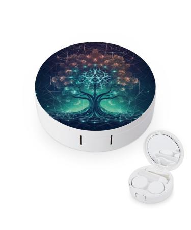 Contact Lens Case Digital Tree of Life Icon Print Plastic Contact Lens Case contact Lens Care Box ontact Lens Travel Box
