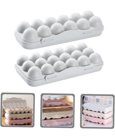 2pcs Rabbit Food Dispenser Plastic Eggs Deviled Egg Holder Egg Tray Egg Carton Drawer re-usable Grey 30x15cm - Buy Online on GoSupps.com