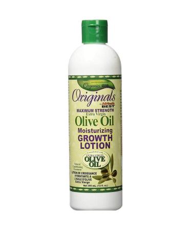 Africa's Best Originals Maximum Strength Extra Virgin Olive Oil Moisturizing Growth Lotion 12 oz (Pack of 12)