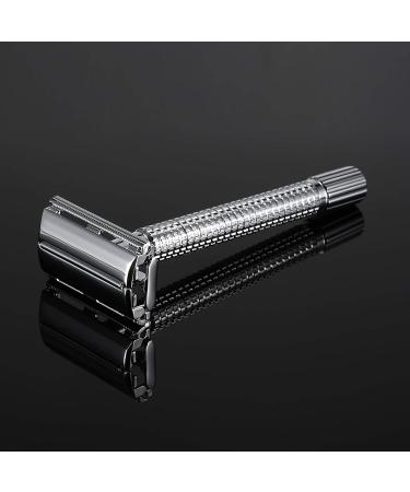 Buy Stainless Steel Double Edge Safety Razor Set | 20pcs Blades for Men | Premium Shaving Experience - Buy Online on GoSupps.com