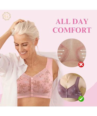 Wm Stylist Glamorette Women Front Snap Closure Bra 3 Pcs 46/105 - Ideal for Seniors - Buy Online on GoSupps.com