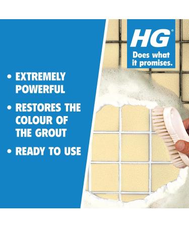HG Power Gel Brush Grout Remover Grouting & Dirt Remover Color Restorer Bathroom Cleaner 250 ml - Buy Online on GoSupps.com