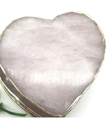1PC Natural Pink Heart Piece Cup Polished Electroplate Original Specimen Office Decor NaturalStones and Can be Used for ningxiao - Buy Online on GoSupps.com