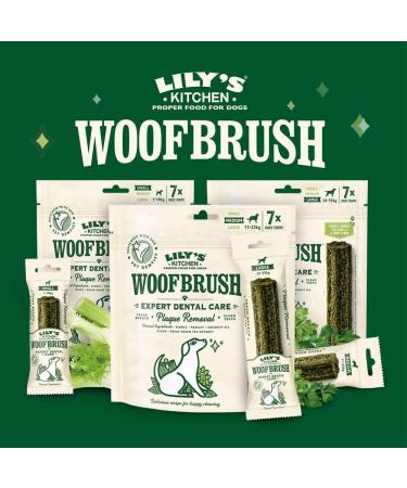 Lily's Kitchen Woofbrush Dental Chew - Natural Dental Sticks for Large Dogs (4 Packs of 7 Chews) Dental Care 329 g (Pack of 4) - Buy Online on GoSupps.com