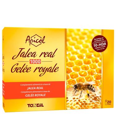 Apicol Freeze Dried Royal Jelly 20 ampoules of 1000mg from Api-Nature - Guaranteed content in min. 5% 10-HDA Exclusive Fatty Acid and Revealing Parameter of its Freshness and Quality | by Api-Nature