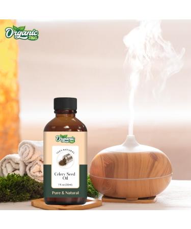 Organic Zing Celery Seed (Apium graveolens) Oil | Pure & Natural Carrier Oil for Skincare Massage Aroma & Diffusers - 30ml/1.01fl oz - Buy Online on GoSupps.com