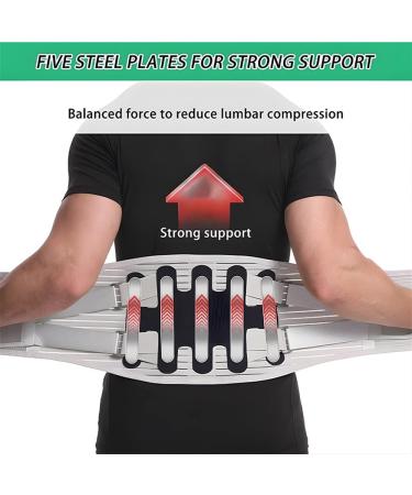 Breathable Adjustable Back Brace | Lumbar Support Belt for Sciatica & Herniated Disc - Small Gray | Pain Relief & Fitness Aid - Buy Online on GoSupps.com