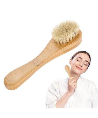 Filfeel manual facial brushes - wooden handle dry brush for cleaning the skin facial cleaning brush peeling skin brushes tool