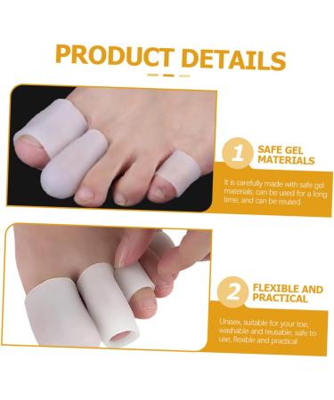 PLAFOPE 10pcs Silicone Toe Covers & Separators - Big Toe Protectors for Men - Mild White - 3x2.5cm - Buy Online on GoSupps.com