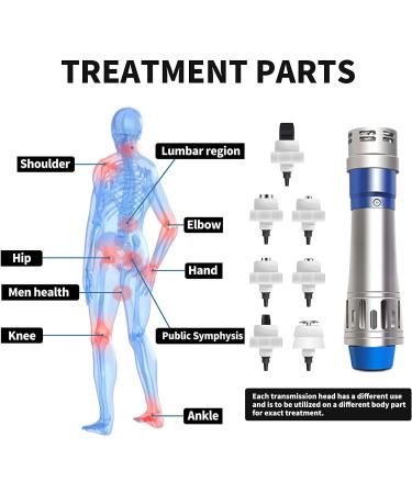 Shock Wave eD Therapy Device for Erectile Dysfunction & Muscle Massage | 7 Massage Heads | Multi-Functional Pain Relief Equipment - Buy Online on GoSupps.com