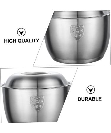 Milisten 3 Pcs Lard Can Stainless Steel Containers Pasta Containers Kitchen Supply Grease Storage Can Sauce Pot Grease Container Fruit Strainer Steam 304 Stainless Steel Chocolate - Buy Online on GoSupps.com