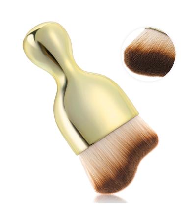 Angled Flat Makeup Brush Kabuki Foundation Brush Self Tanner Brush High Density Soft Bristles Face Body Applicator Brush for Sunscreen Liquid Buffing Women Men
