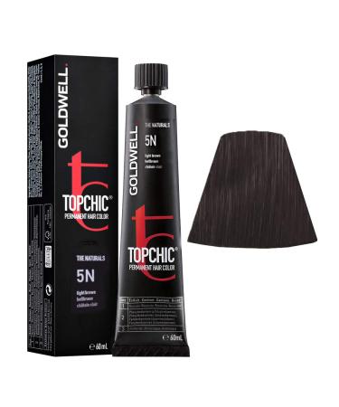 Goldwell Topchic Hair Color Coloration (Tube) 5N Light Brown by Goldwell