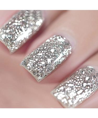 Vishine gel nail polish 15ml glitter silver sparkle shiny color soak off uv led long-lasting nail gel nail polish nail paint nail art home diy manicure nail studio lacquer #922