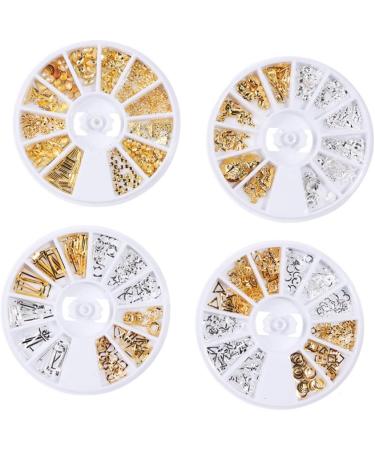 FRCOLOR 4 Boxes Manicure Rivet Sequin Trim Nails Accessories Kerchief Headband Clay Flower Accessories Bride Nail Decorations for Nail Art Rhinestones Tape Dispenser Metal Applique 3d - Buy Online on GoSupps.com