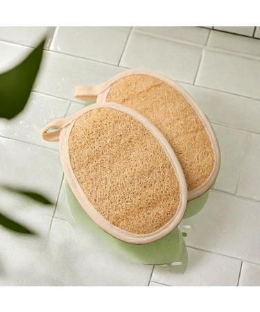 4 Pcs Exfoliating Loofah Sponge Pads - Facial & Body Scrubbers for Men & Women | Deep Cleansing & Exfoliation - Buy Online on GoSupps.com