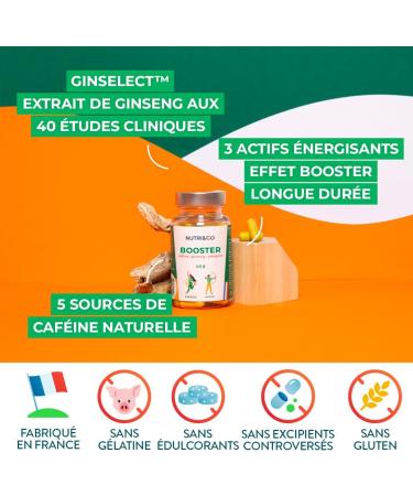 NUTRI & CO The Booster Powerful Anti-Fatigue Caffshock Caffshock Caffshock 400 mg (Green Coffee + Guarana + Green Tea + Mate) & Panax White Ginseng Energy & Concentration 40 Vegan Capsules  - Buy Online on GoSupps.com