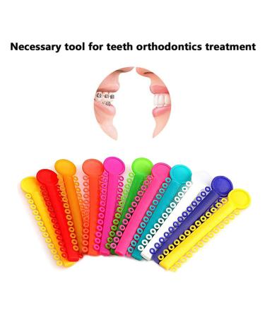 Dental Orthodontic Ligature Ties - 2080Pcs Colored Bands for Braces - Elastomeric Rubber Bands - 2 Bags Included - Buy Online on GoSupps.com