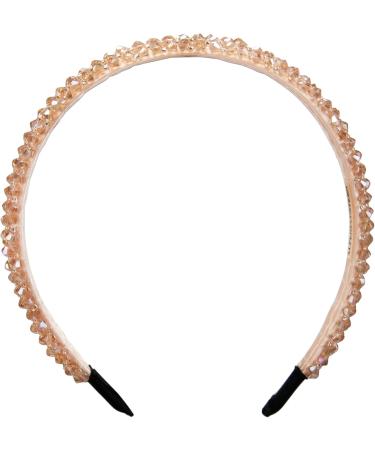 Alpenfl stern ADV150 Women's Costume Headband Glitter Beads Slim Hair Band Non-Slip for Dirndl (Champagne Brown) (Champagne-Brown) - Buy Online on GoSupps.com