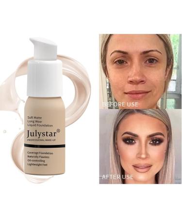 Julystar Oil control foundation cream foundation concealer foundation liquid foundation lasting without makeup (01#) - Buy Online on GoSupps.com