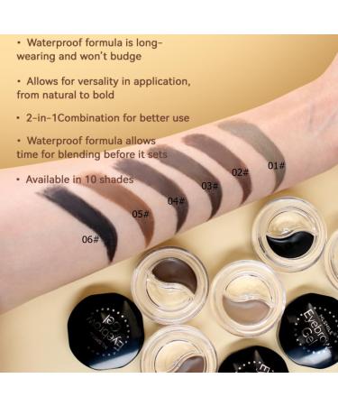 CARL 2 Pieces 2in1 Eyebrow Dye Set Eyebrow Gel Tinted & Fixing Gel Transpant Eye Brown Wax Eyebrow Gel Fixing Gel Eyebrow Gel Ink with Double Head Brush Quick Drying Light Brown 05Light Brown x 2 - Buy Online on GoSupps.com