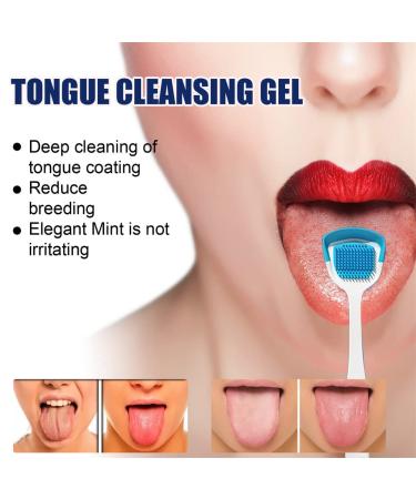 Probiotic Tongue Cleaning Gel Set - Enhance Oral Hygiene with Mint & Peach Flavor Tongue Scraper & Brush for Fresh Breath - Buy Online on GoSupps.com