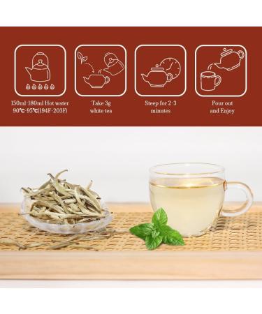 LWXLJMJZC -White Tea Silver Needle-White Tea Silver Needle-Baihao Yinzhen-Chinese White Tea 80g White Tea - Buy Online on GoSupps.com