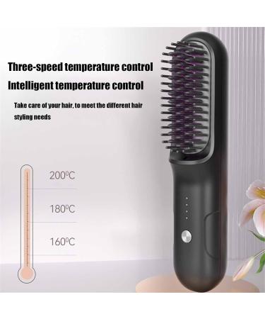 Brusho Hair Pro Cordless Mini Ionic Hot Comb - Portable Hair Straightener for Women | Best Hair Straightening Irons for Dry & Curly Hair - Buy Online on GoSupps.com