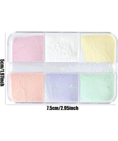 Mermaid Neon Chrome Nail Powder Set - Holographic Magic Mirror Effect Glitter for Nail Art Design - 6Grids, 1Box - Buy Online on GoSupps.com