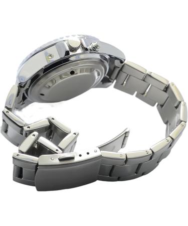 SHMIOU English Talking Watch for Blind Visually Impaired Elderly - Stainless Band Quartz Alarm, Black Dial Silver Frame - Buy Online on GoSupps.com