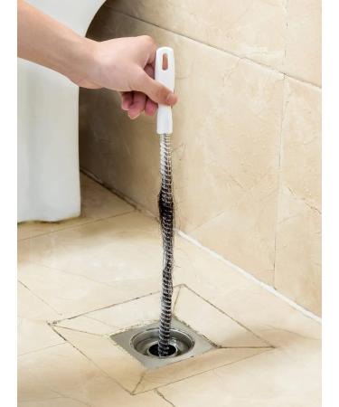 2-Piece Flexible Drain Brush Sink Unblocker Elastic Hose Pipe Straw Cleaning Brush with Handle Kitchen Drain Unblocker Wire Cleaner Bathroom Toilet Pipe Dredging Cleaning Hair Catcher Rod - Buy Online on GoSupps.com