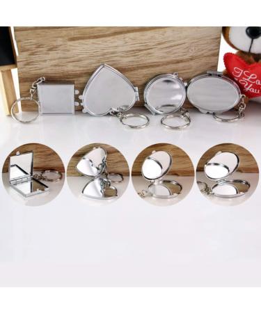 NUOBESTY Love Key-Chain Heart Shaped Compact Travel Pocket Mirror - Makeup Mirror Keychain for Women - Buy Online on GoSupps.com