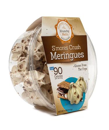 Krunchy Melts Original S'mores Meringue Cookies 4 Oz - Fat Free, Gluten Free, Nut Free - 90 Calories - Low Calorie Snack & Sweet Treats - Buy Online on GoSupps.com