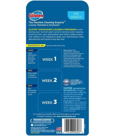 Glisten Dishwasher Cleaner 2.3 Oz (3 Tablets) with Moofin Hand Sanitizer Dispenser Dishwasher Cleaner and Deodorizer for All Machine Makes and Models Dishwasher Cleaner Tablets Pack of 3 - Buy Online on GoSupps.com