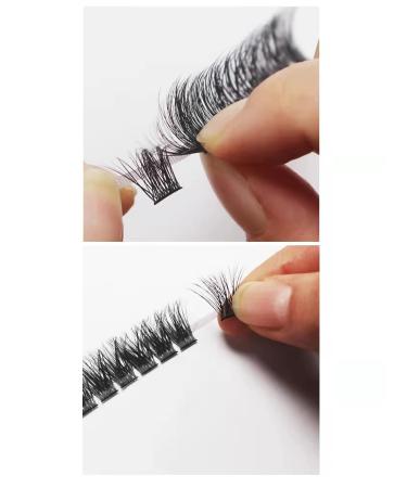 Hannahool 120pcs D Curl Wide Stem Cluster DIY Eye Lashes Extensions | Mixed 10-12-14-16mm | Dramatic Volume Lashes for Makeup - Buy Online on GoSupps.com