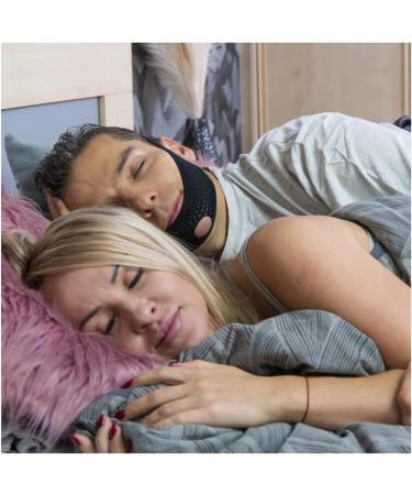 Adjustable Breathable Anti Snoring Chin Strap - Effective Snore Reduction for Men & Women - Stop Snoring Aids for Better Sleep (Black) - Buy Online on GoSupps.com