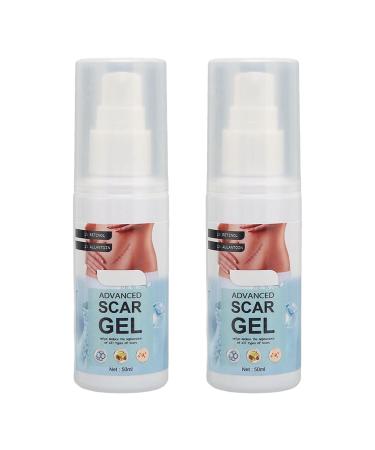 Stretch Mark Gel 2Pcs 50ml with Allantoin & Vitamin E - Hydrating Scar Remover for Scars, Burns & Surgery - Buy Online on GoSupps.com