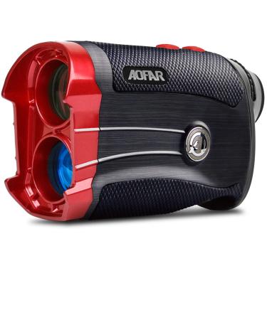 AOFAR GX-2S Golf Rangefinder with Slope and Angle Switch, Flag-Lock with Vibration, 600 Yards Distance Measuring Range Finder, 6X 25mm Waterproof, Carrying Case, Free Battery, Gift Packaging GX-2S BLACK